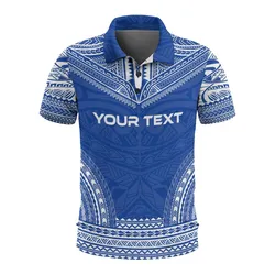 Marshall Islands Custom Personalised Polo Shirt - Marshall Islands Flag Polynesian Chief Tattoo Blue Version