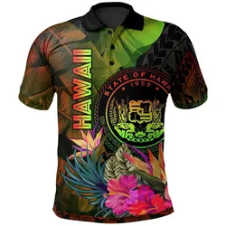 Polynesian Hawaii Polynesian Polo - Hibiscus and Banana Leaves - BN15