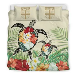 Fiji Bedding Set Turtle Hibiscus Bedding Set - Hiki Style