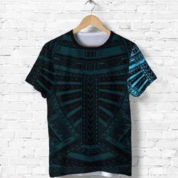 New Zealand Shirt, Maori Samoan Polynesian Tattoo T shirt - Blue
