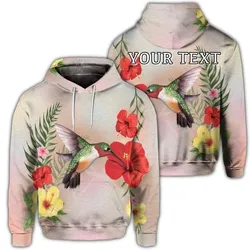 (Personalised) Hawaiian Hummingbirds Hibiscus Polynesian Hoodie