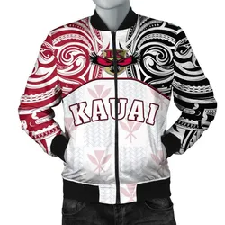 Hawaii Mens Bomber Jacket - Kanaka Kauai High School Mens Bomber Jacket Demodern Style AH