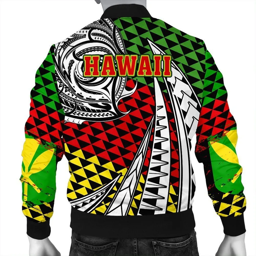 FamilyGaterJacket - Kanaka Maoli Bomber Jacket Kakau Pattern Pohic Style J1