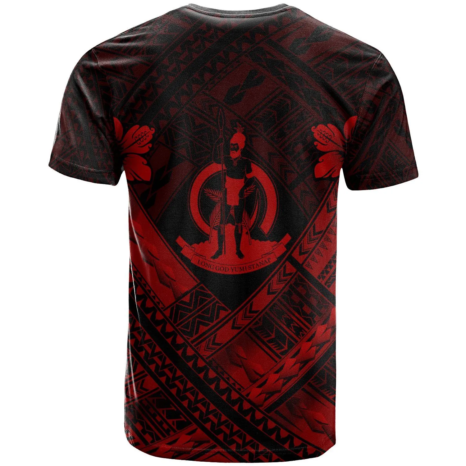 Vanuatu Polynesian T-Shirt - Vanuatu Red Seal Camisole Hibiscus Style - BN18