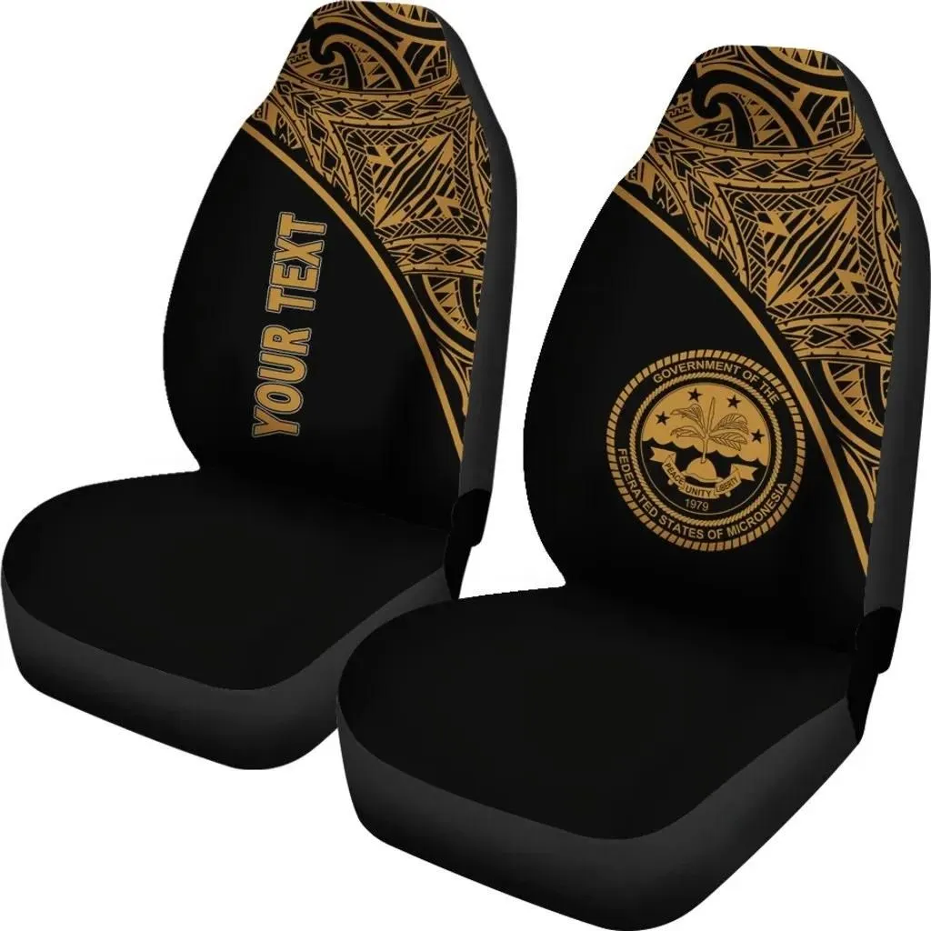 Alohawaii Accessories Car Seat Covers - Federated States of Micronesia Polynesian -  Gold Curve - BN12