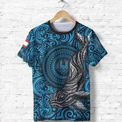 French Polynesia T-Shirt, Blue Whale Tattoo Shirt TH5
