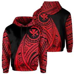Hawaii Kanaka Polynesian Tattoo Style Red Ah Unisex 3D Hoodie All Over Print Hkiap