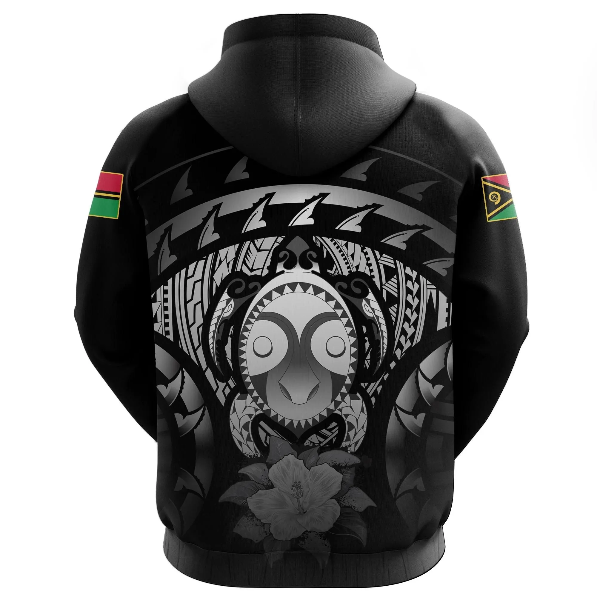 Alohawaii Clothing - Hoodie Vanuatu Turtle Hibiscus Pullover (Gray) A02