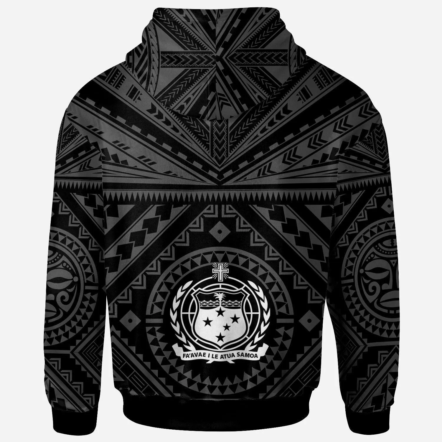 Samoa Personalised Hoodie - Samoa Seal In Polynesian Tattoo Style