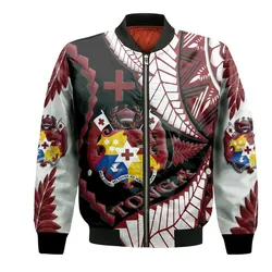 Tonga Emancipation Day Bomber Jacket Kupesi Pattern No.3 LT9