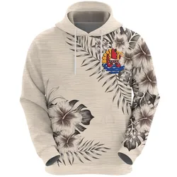 Tahiti Hoodie The Beige Hibiscus