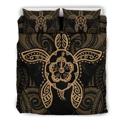 Alohawaii Bedding Set Hibiscus Turtle Polynesian Bedding Set Gold Ah J7 Dhc1712764Dd