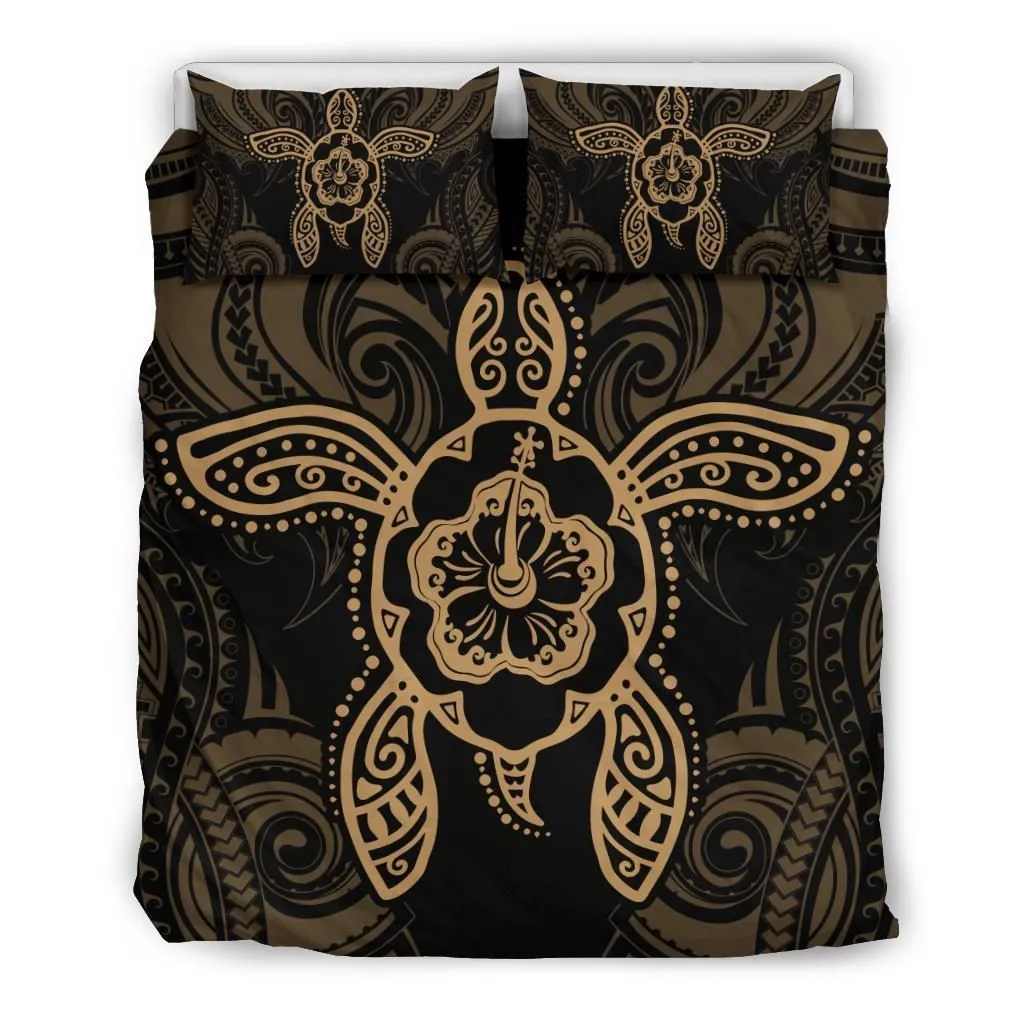 Alohawaii Bedding Set Hibiscus Turtle Polynesian Bedding Set Gold Ah J7 Dhc1712764Dd