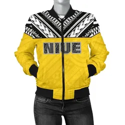 Niue Womens Bomber Jacket - Polynesian Design