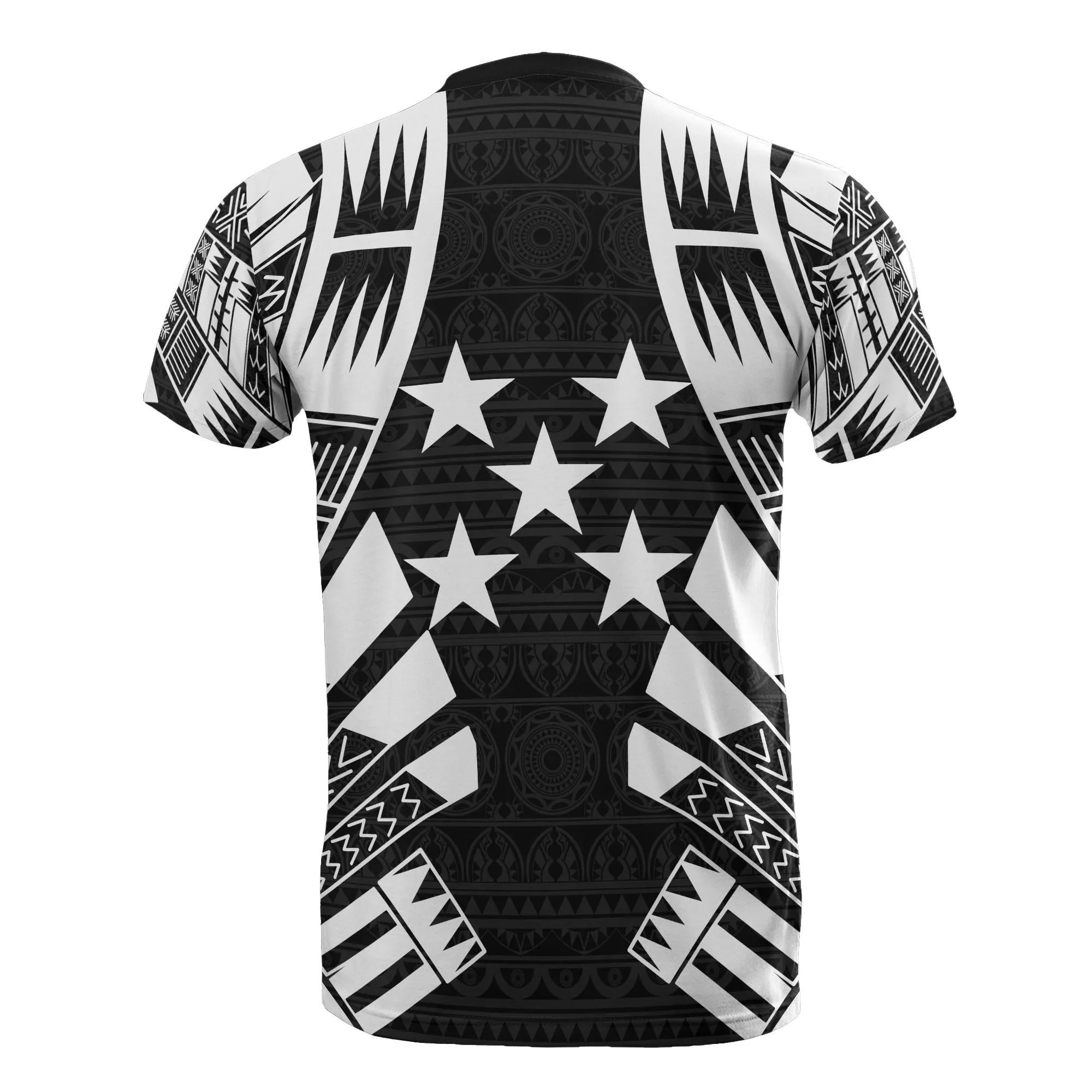 Gambier Islands T-Shirt - Gambier Islands Flag Polynesian Tattoo Style