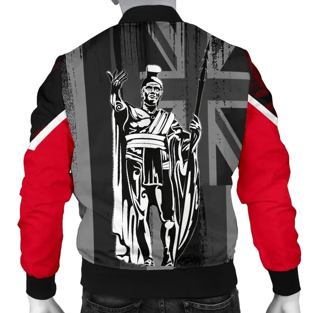 Polynesian Pride Jacket - Hawaii King Flag Polynesian Mens Bomber Jacket - Red
