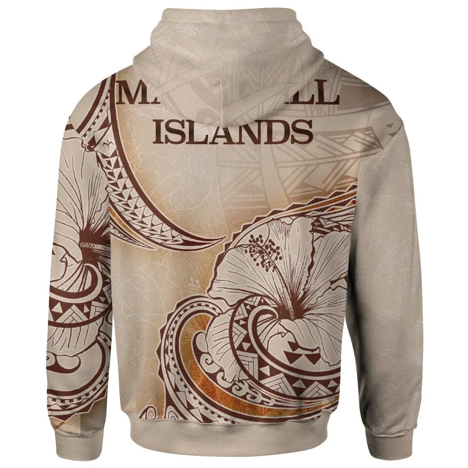 Marshall Islands Hoodie - Hibiscus Flowers Vintage Style