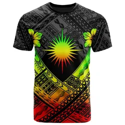 Marshall Islands Polynesian T-Shirts - Marshall Islands Reggae  Flag Camisole Hibiscus Style - BN18