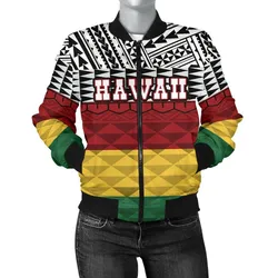 Hawaii Womens Bomber Jacket - Kanaka Maoli Version