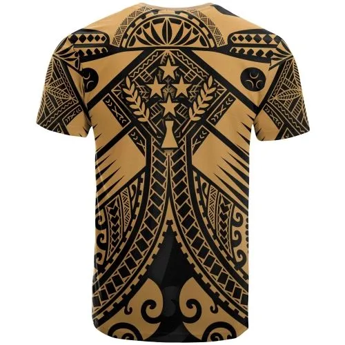 Kosrae T-Shirts - Gold Seal with Polynesian Tattoo