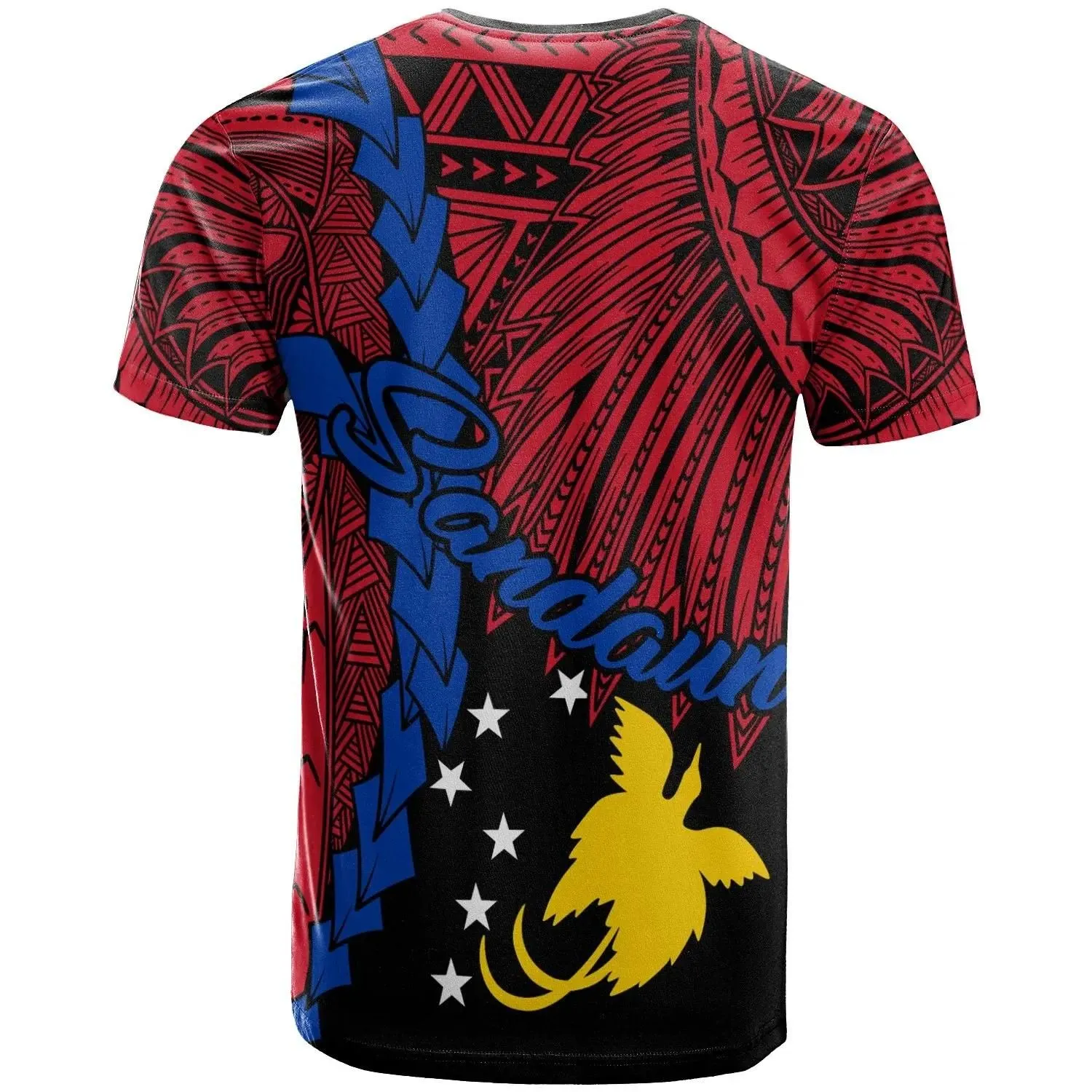 Papua New Guinea Sandaun Province Polynesian T-Shirt - Tribal Wave Tattoo - BN12