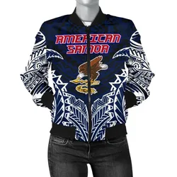 American Samoa Premium Women's Bomber Jacket A7