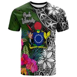 Cook Islands T-Shirt - Turtle Plumeria Banana Leaf - BN11