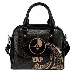 Yap Micronesia Shoulder Handbag - Gold Tribal Wave