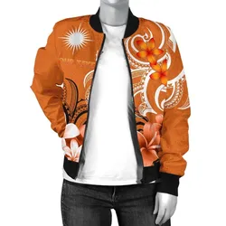 Custom Marshall Islands Personalied Womens Bomber Jacket - Marshallese Spirit