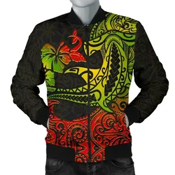 Hawaii Mens Bomber Jacket - Polynesian Hammerhead Shark