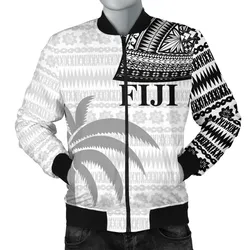 Fiji Tapa Mens Bomber Jacket Tattoo Style