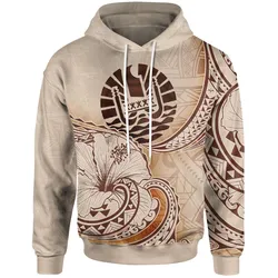 French Polynesia Hoodie - Hibiscus Flowers Vintage Style