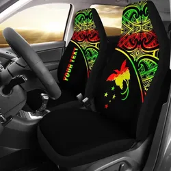 Papua New Guinea Polynesian Custom Personalised Car Seat Covers - Reggae Curve - BN11