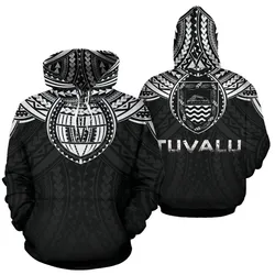 Tuvalu All Over Hoodie - Tuvalu Coat Of Arms Polynesian Tattoo