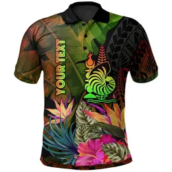 Alohawaii Shirt - Polo Shirt New Caledonia Polynesian Personalised Hibiscus and Banana Leaves - BN15
