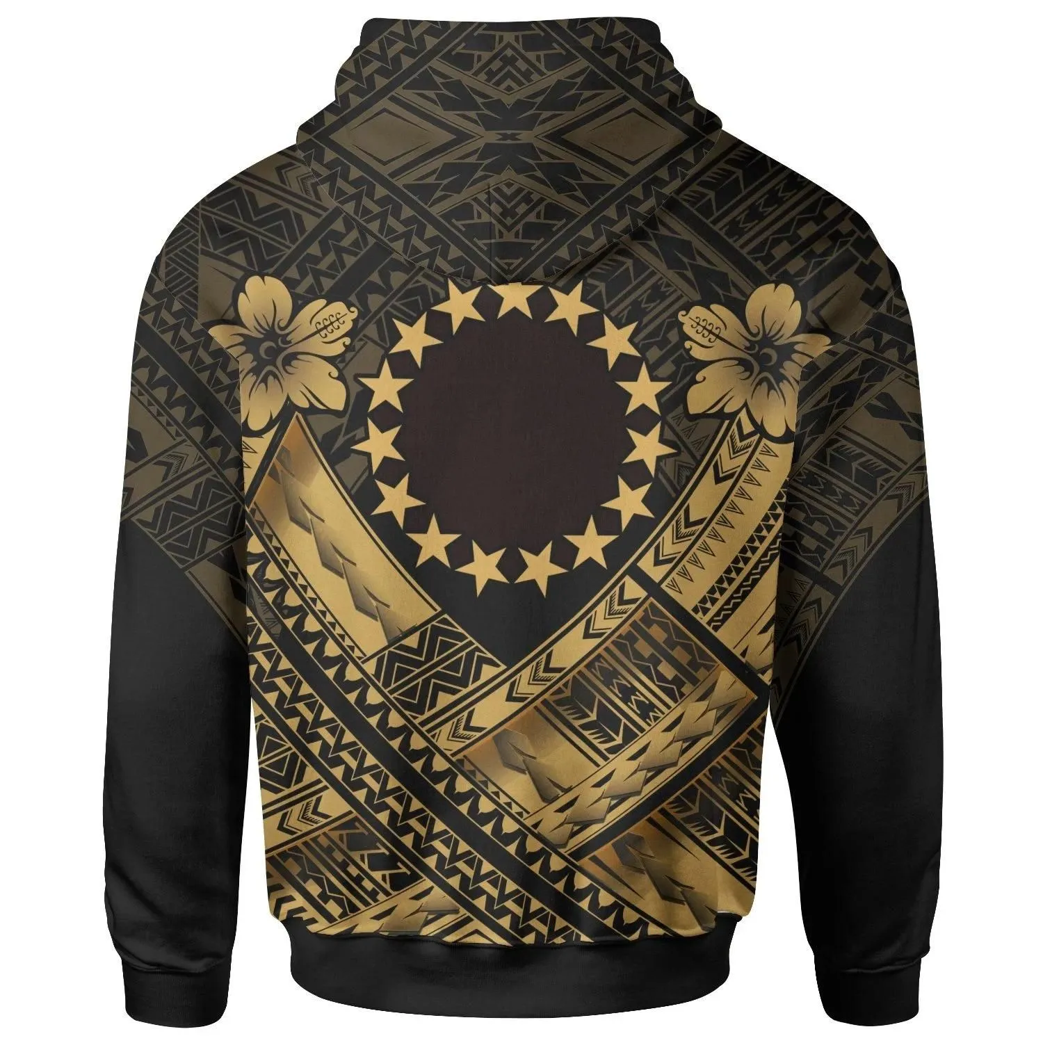 Cook Islands Polynesian Hoodie- Cook Islands Gold Seal Camisole Hibiscus Style - BN18