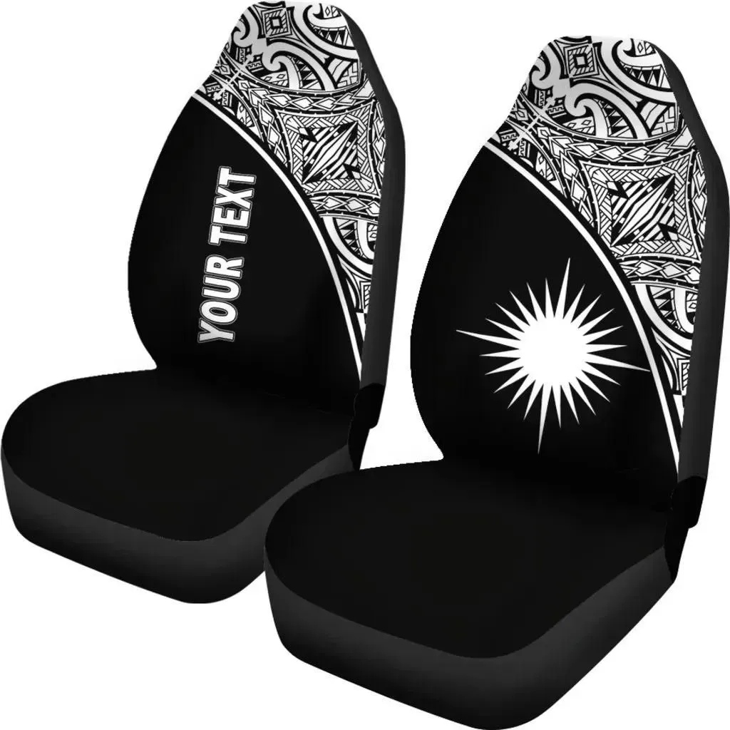 Alohawaii Accessories Car Seat Covers - Marshall Islands Polynesian - Black Curve - BN12