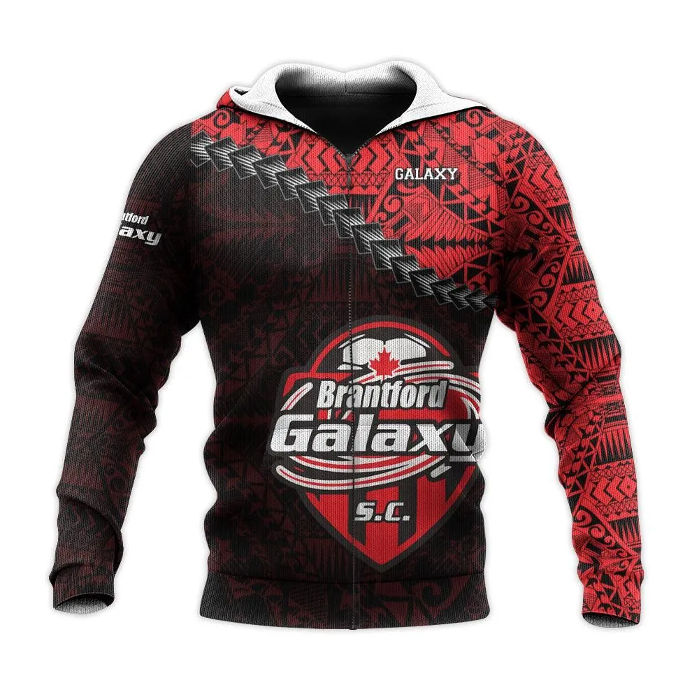 Brantford Galaxy Hoodie Grunge Polynesian Tattoo - CA SOCCER