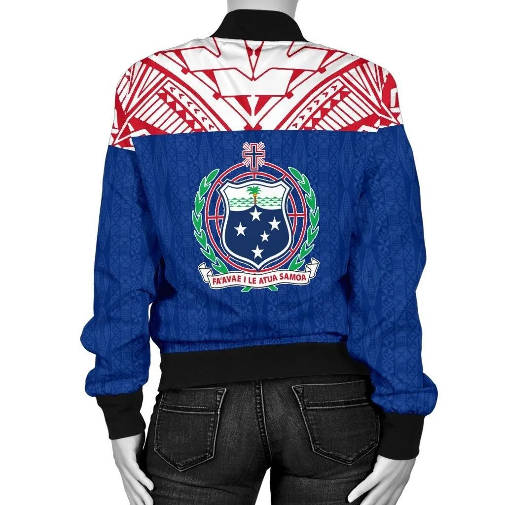 Samoa Womens Bomber Jacket - Polynesian Design