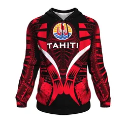Tahiti Tattoo Hoodie Hibiscus