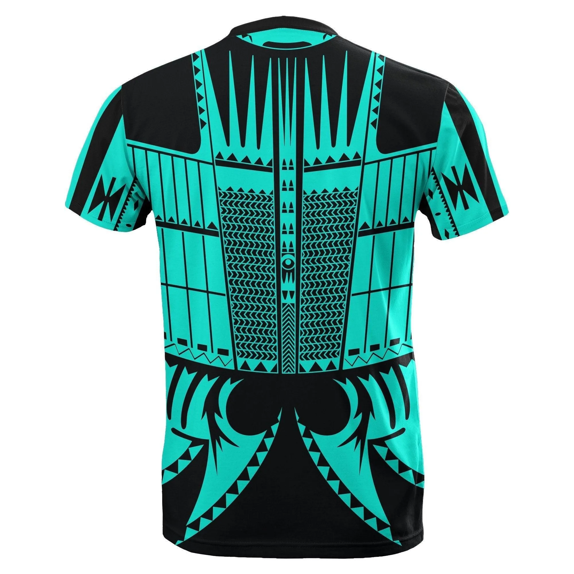 Warrior Yap Tattoo Polo Shirt Turquoise
