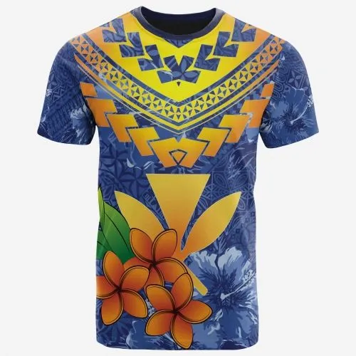 Hawaii Kanaka Plumeria T-Shirt - Ken Style - AH