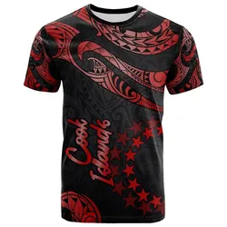 Cook Islands Polynesian T-Shirt - Poly Tattoo Red Version