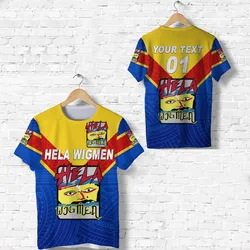 (Custom Personalised) Papua New Guinea Hela Wigmen T Shirt Rugby Original Style, Custom Text And Number LT8