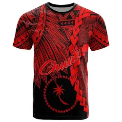 Chuuk Micronesia T Shirt - Tribal Wave Tattoo Red
