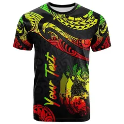 Tonga Polynesian Custom Personalised T shirt - Poly Tattoo Reggae Version