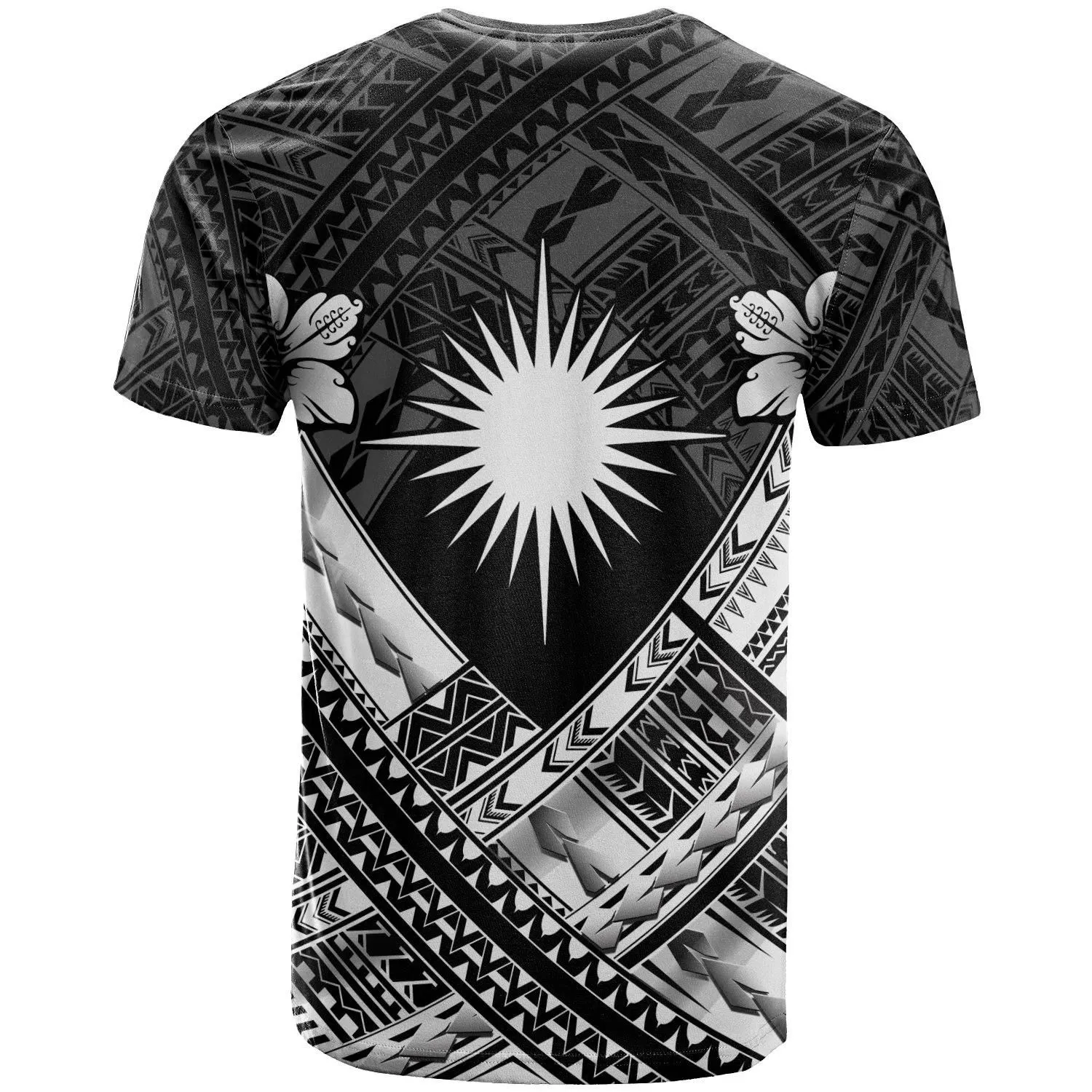 Marshall Islands Polynesian T-Shirts - Marshall Islands White  Flag Camisole Hibiscus Style - BN18