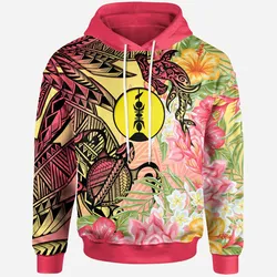 New Caledonia 1 Hoodie - Flowers Tropical With Sea Animals