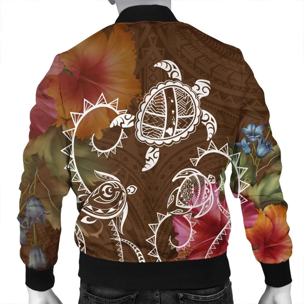 Hawaii Turtle Polynesian Bomber Jacket - Herd Style - AH