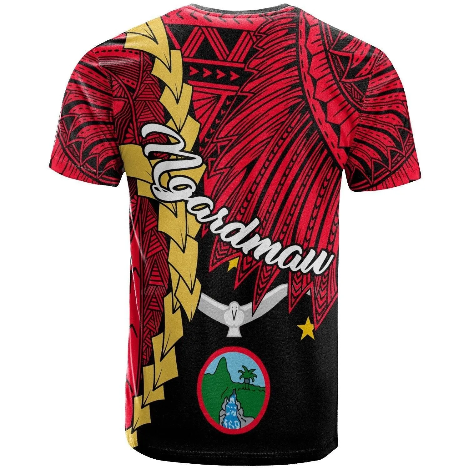 Palau Ngardmau Polynesian Custom Personalised T shirt - Tribal Wave Tattoo